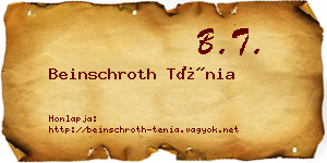 Beinschroth Ténia névjegykártya